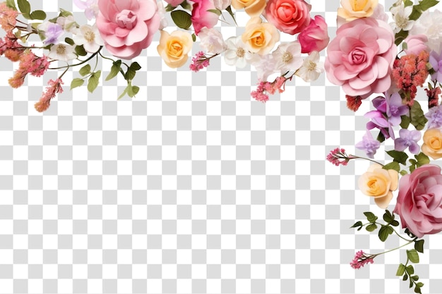 PSD png floral border backgrounds pattern flower ai generated image by rawpixel