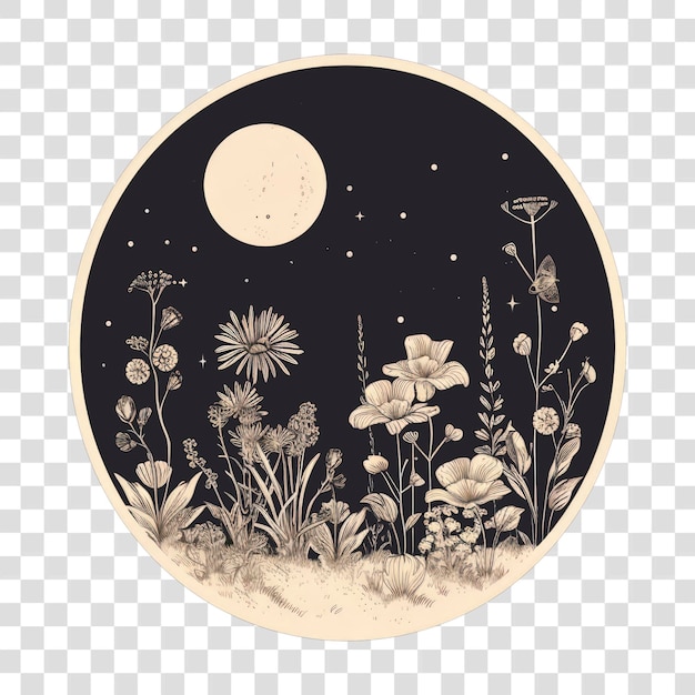 PNG Flower moon astronomy outdoors AI generated Image by rawpixel