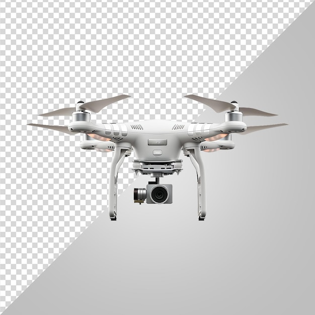 Png flying quadcopter drone on transparent background