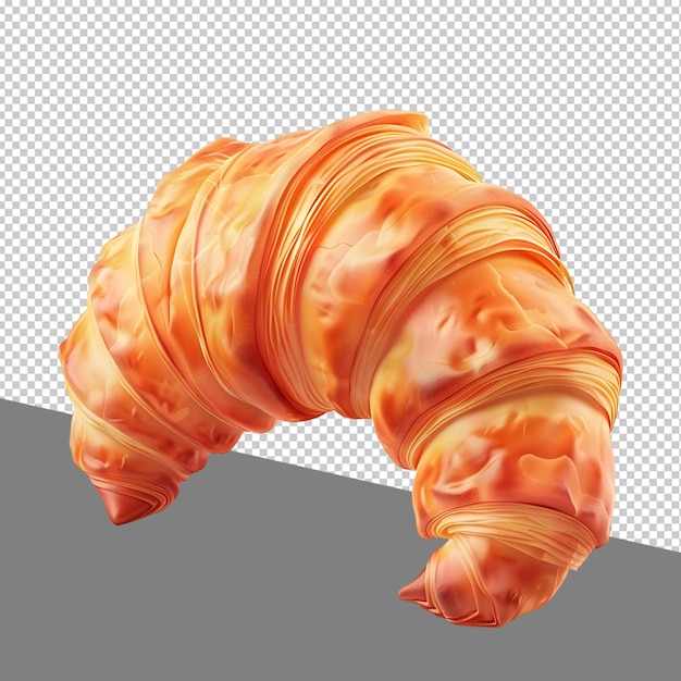 PSD png fresh croissant isolated on transparent background