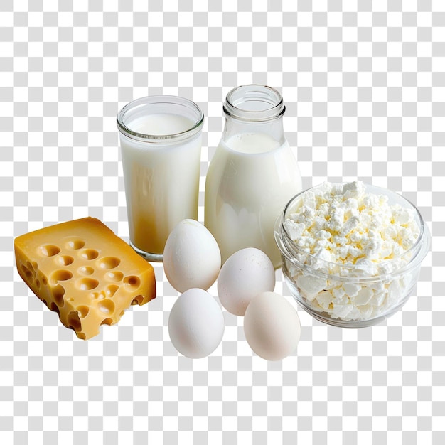 PSD png fresh dairy products and eggs