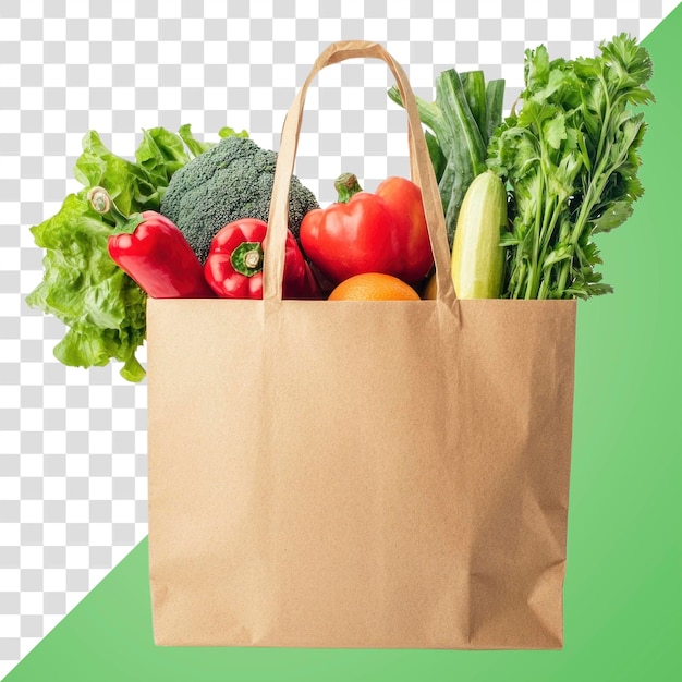 PNG Fresh vegetables in paper bag