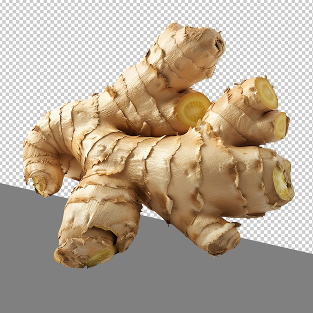 PSD png ginger isolated on transparent background