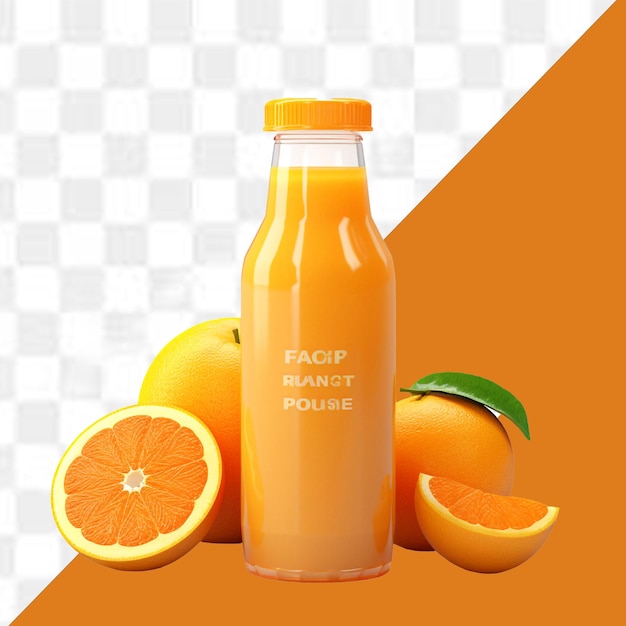 png Glass of juice with ice and oranges on with tarancperant background