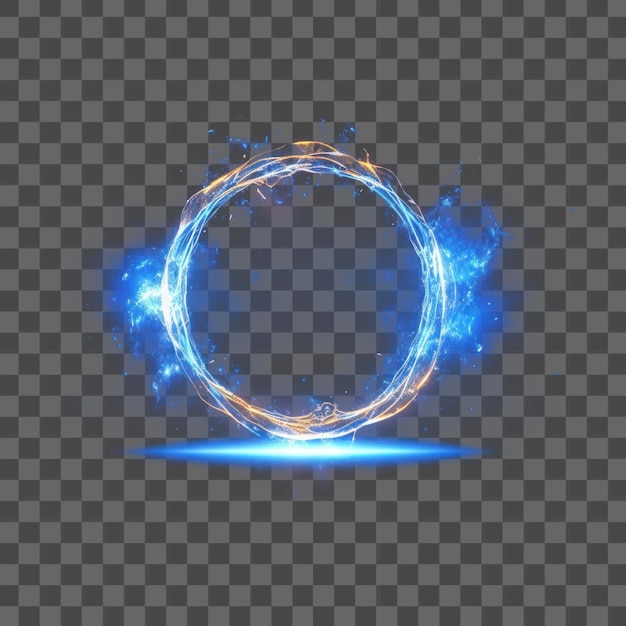 PNG Glowing electric energy ring