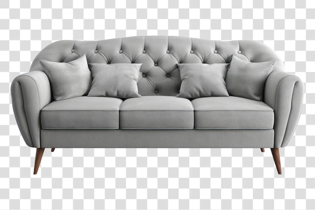 PNG Gray sofa furniture cushion pillow