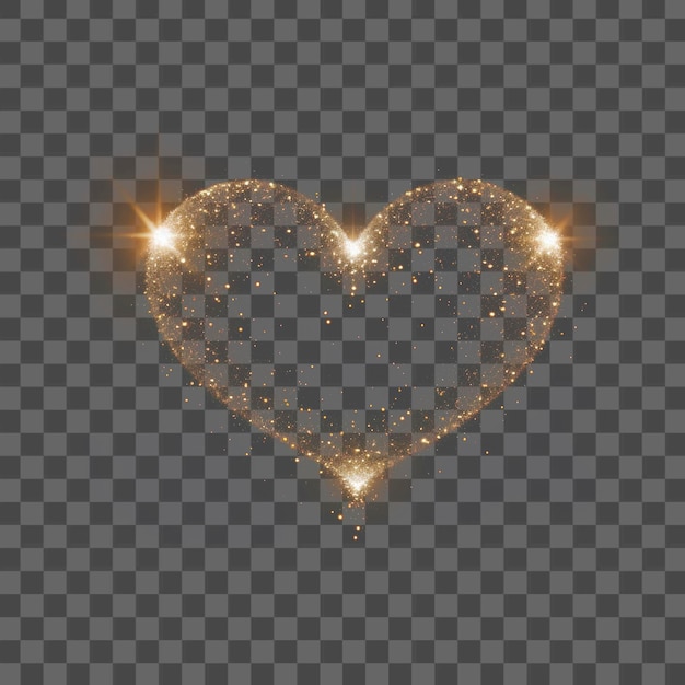 PSD png heart shape sparkle light glitter astronomy nature night