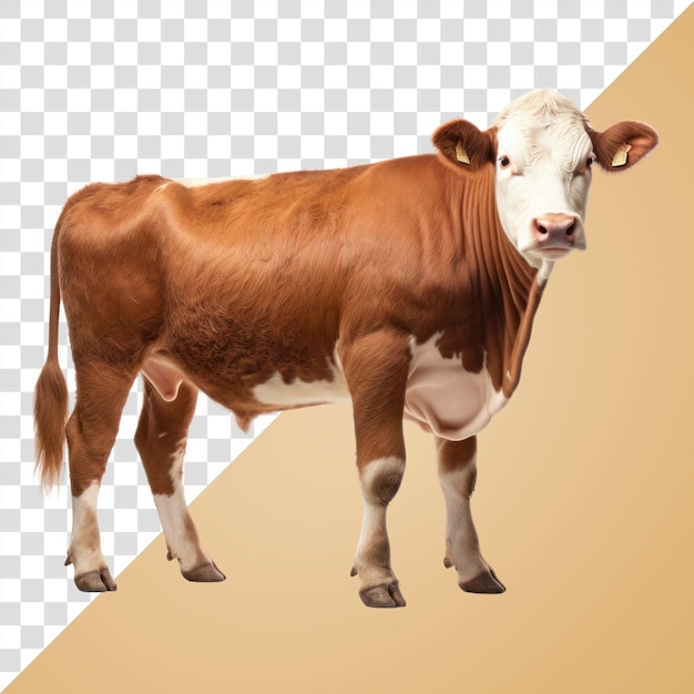 PSD png hereford cow livestock mammal cattle