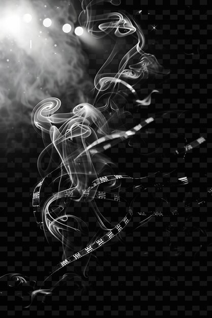 PSD png hollywood smoke with glamorous smoke and silver color smoke unique radiant neon light streaks