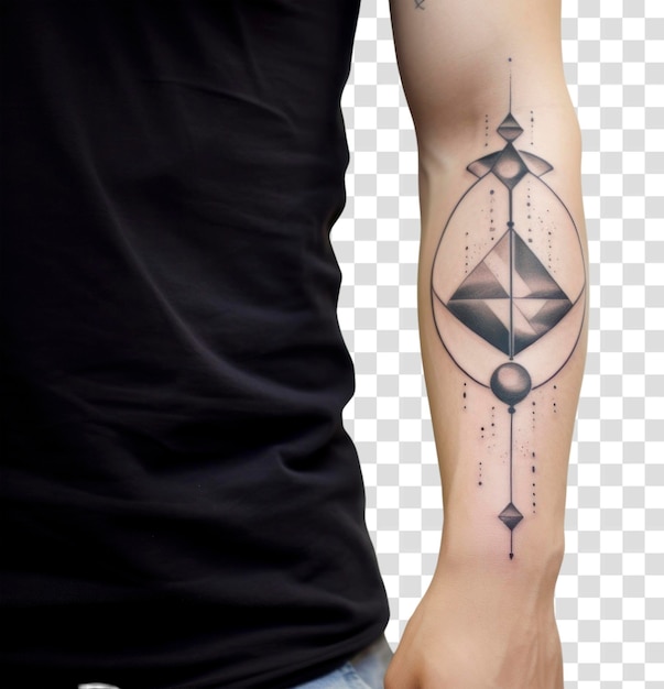 PNG Hour glass tattoo skin arm