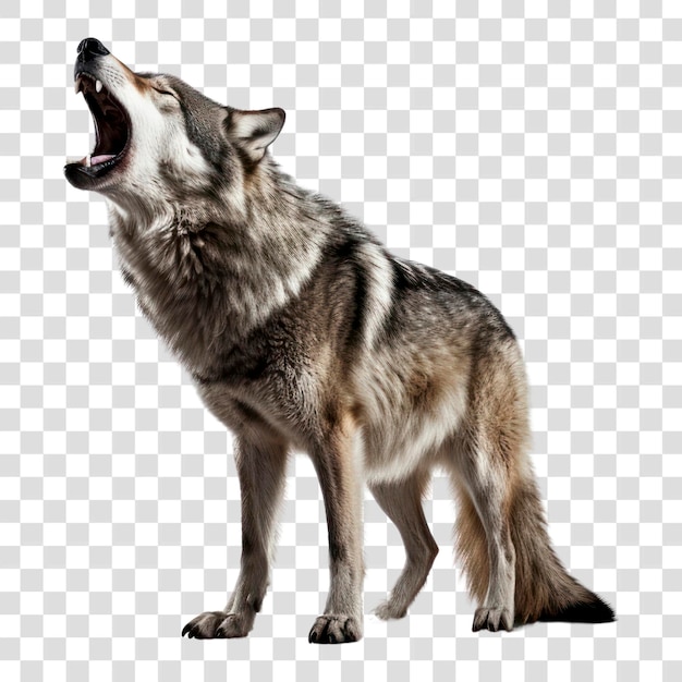 PSD png howling wolf wolf mammal animal ai generated image by rawpixel