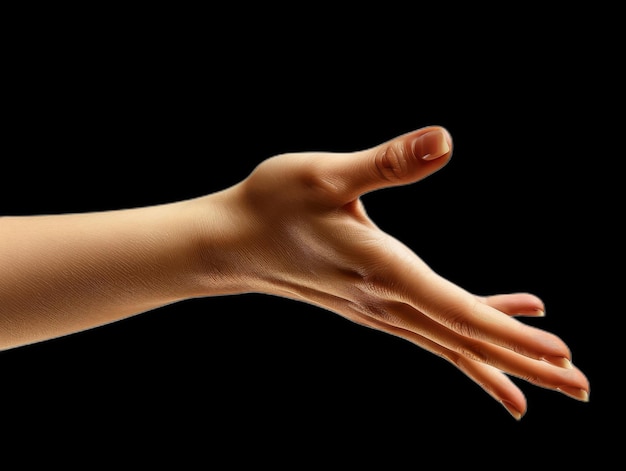 PSD png image of a photo capturing an elegant hand gesture against a transparent background