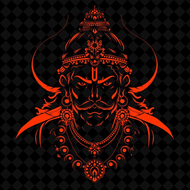 Png Indian Rajput Warrior With a Khanda a Fierce Expression in a Medieval Warrior Character Shape