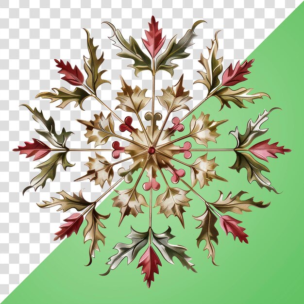 PSD png intricate autumn leaf mandala