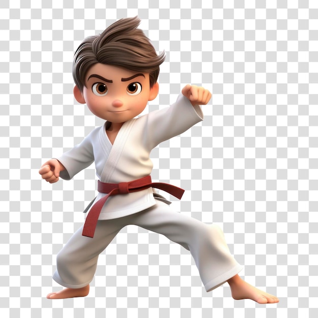 PSD png karate cartoon sports cute