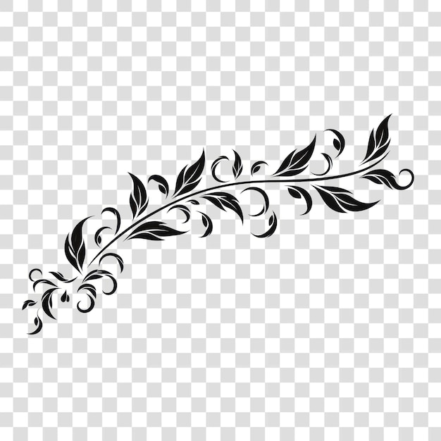 PSD png leaves graphics pattern black