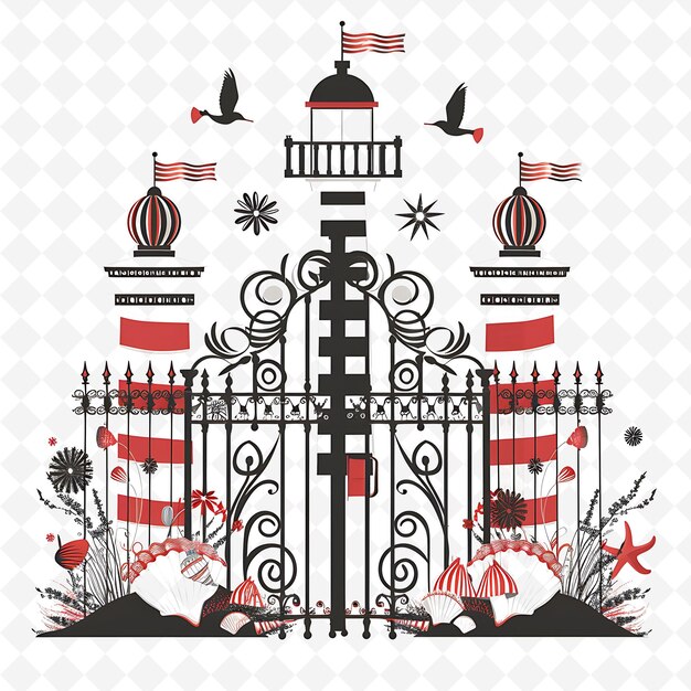 Png Lighthouse Gate With Coastal Wedding Decorations Gate Is Dec Creative Abstract Art Designs