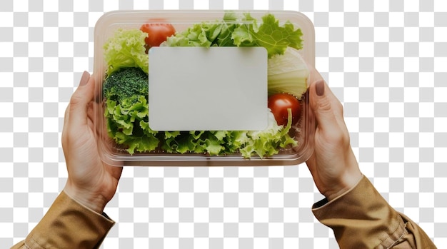 PSD png lunchbox packaging woman food weaponry