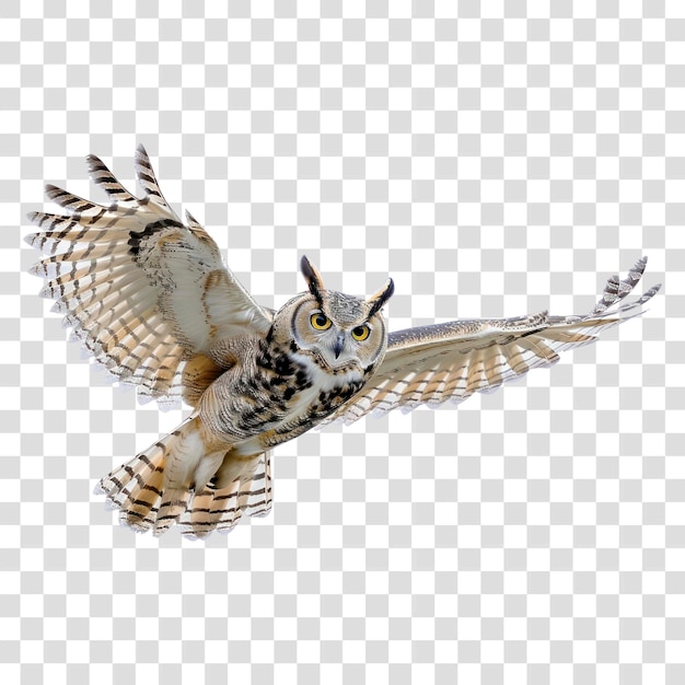 PSD png majestic owl in flight