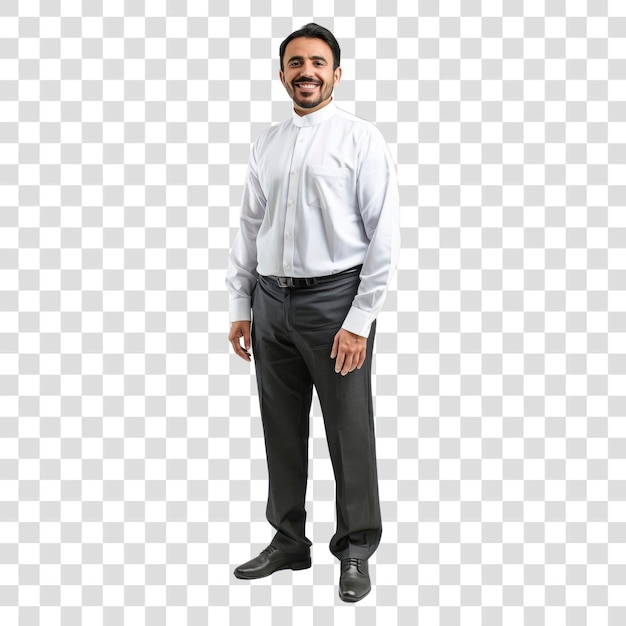 PSD png man in formal attire smiling