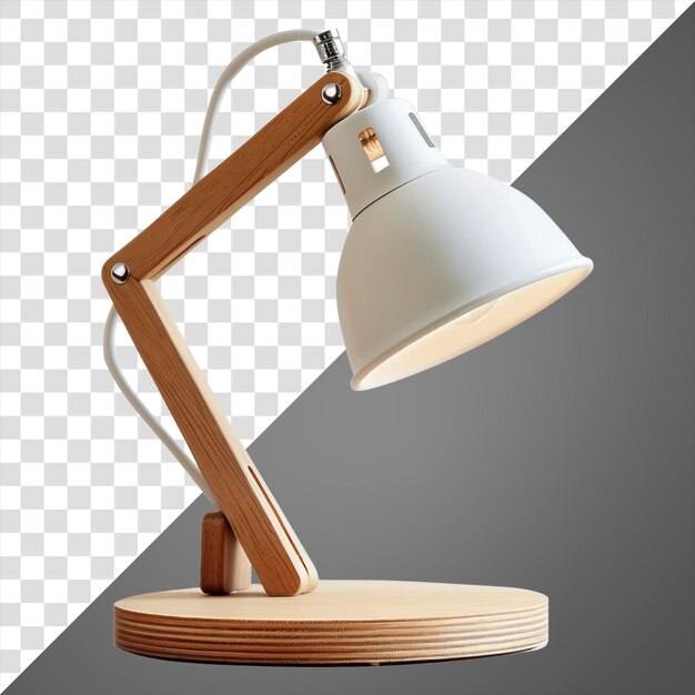 PSD png modern wooden desk lamp