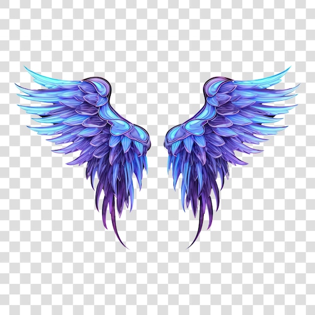 PNG Neon angel wings violet lightweight accessories