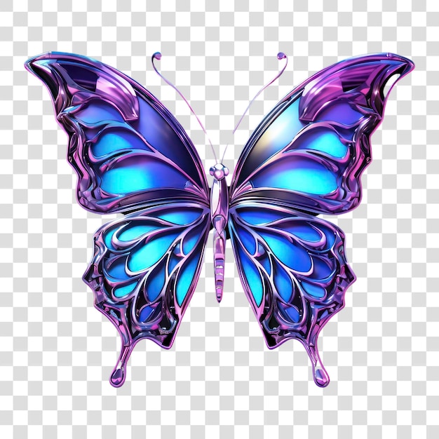 PNG Neon butterfly animal insect purple