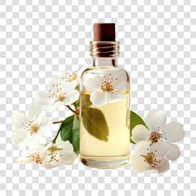 PSD png oil serum bottle flower perfume plant ai generated image by rawpixel