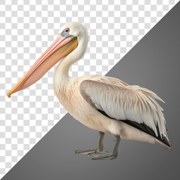 PSD png pelican animal bird white background