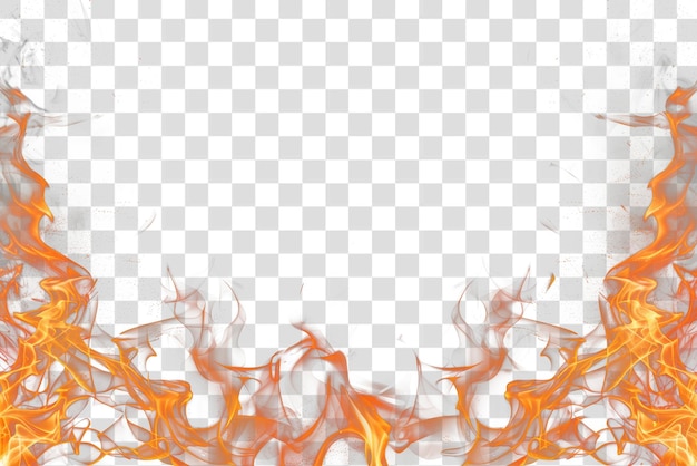 PSD png a photo of a flame border isolated on black background ar 32 v 60