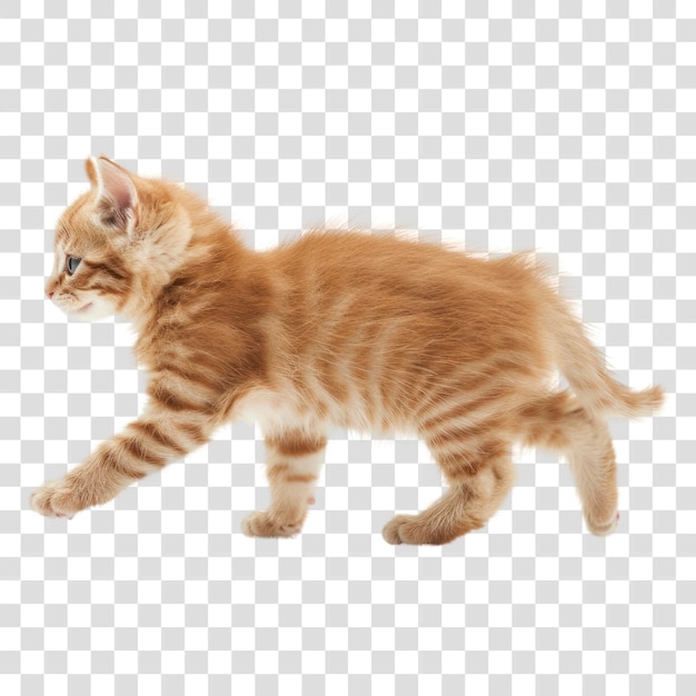 PSD png photo of kitten walking animal mammal manx