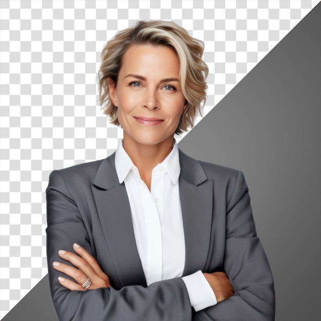 PSD png portrait business woman professional elegant