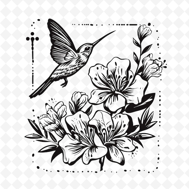 PSD png premium watercolor flower stamps artistic designs for creative projects clipart and tattoo