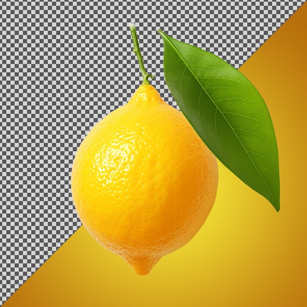 PNG PSD Fresh single yuzu fruit isolated on a transparent background