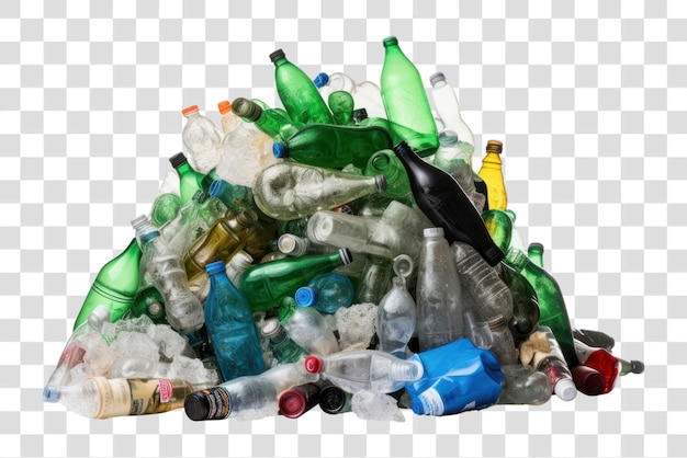 PSD png recycling garbage plastic bottle