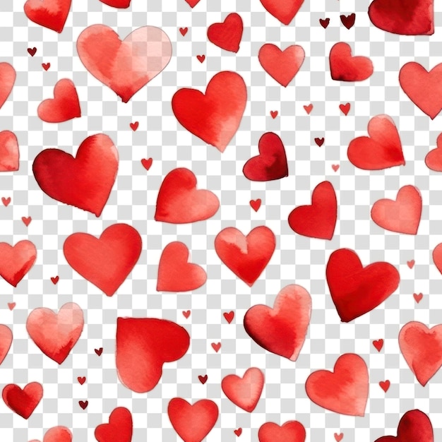 PSD png red heart backgrounds pattern petal