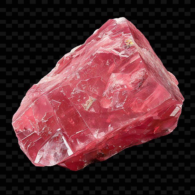 Png Rhodochrosite Crystal Chunk With Rounded Irregular Shape Pin Gradient Object on Dark Background