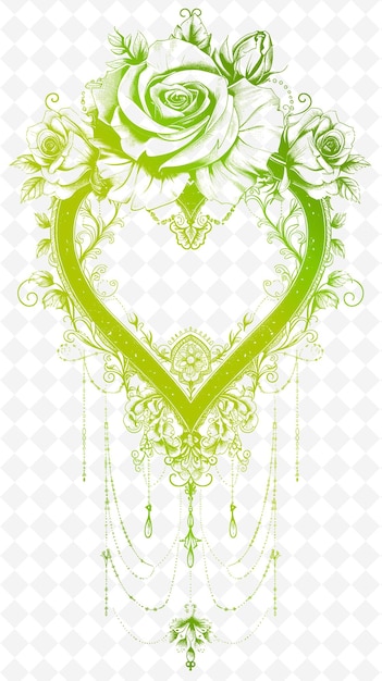 Png Romantic Postcard Design With Heart Shaped Frame Style Desig Outline Arts Scribble Decorative