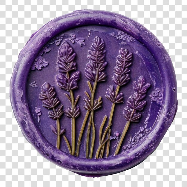 PNG Seal Wax Stamp lavender field plant white background ingredient