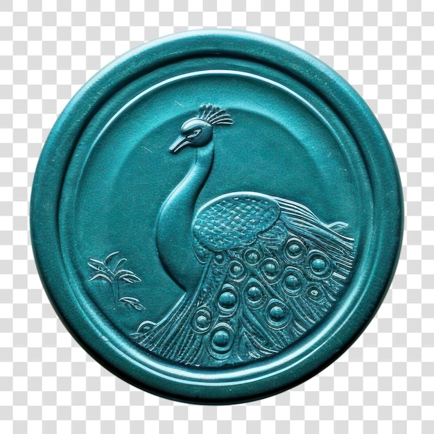 PNG Seal Wax Stamp a peacock craft money representation