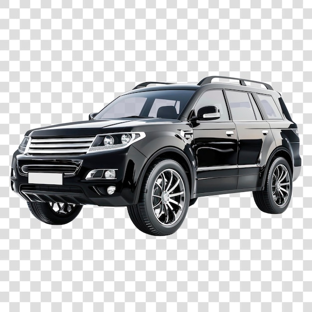 PSD png sleek black luxury suv