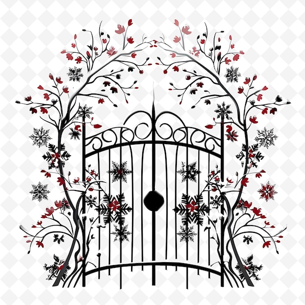 Png Snowflake Gate With Snowy Wedding Decorations Gate Is Decora Creative Abstract Art Designs