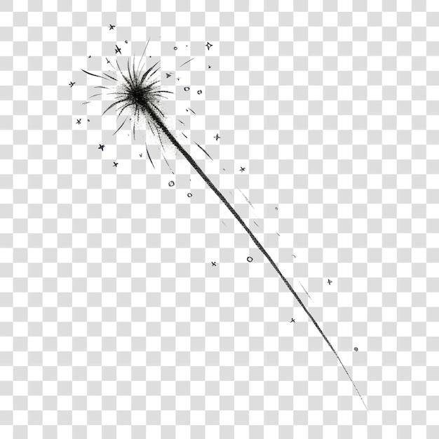 PNG Sparkles shooting star dandelion drawing plant