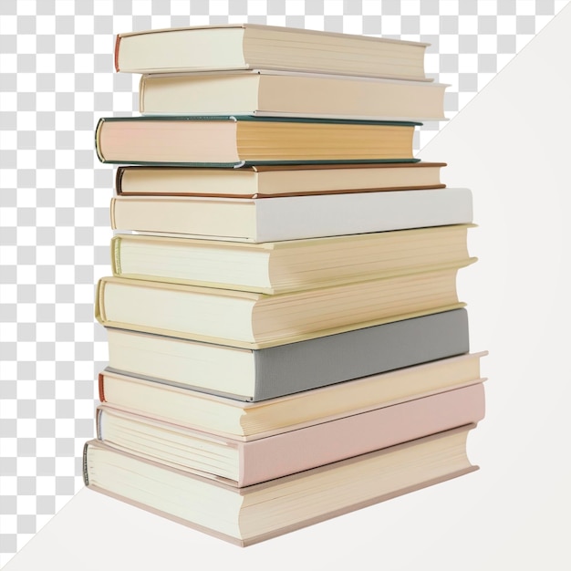 PNG Stacked books with colorful covers