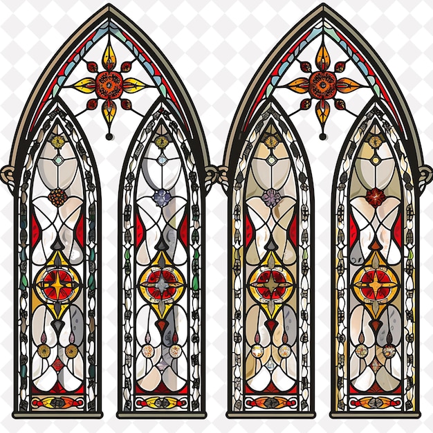 Png Stained Glass With Religious Motifs Borderlines Design Enhan Creative Nature Design Art