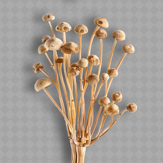 Png Straw Mushrooms Fungi Clusters of Thin White Stems With Tiny Isolated Clean and Fresh Vegetable