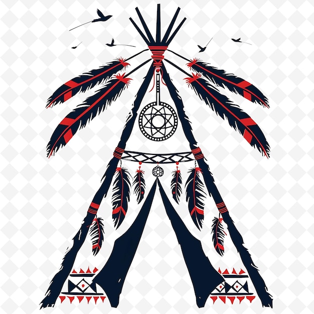 PSD png teepee gate with native american wedding decorations gate is creative abstract art designs