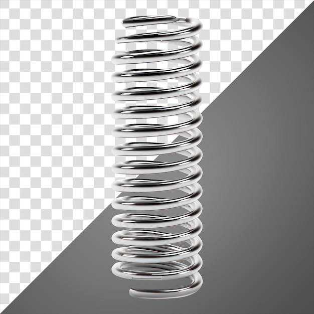 PSD png a thin metal spring spiral coil