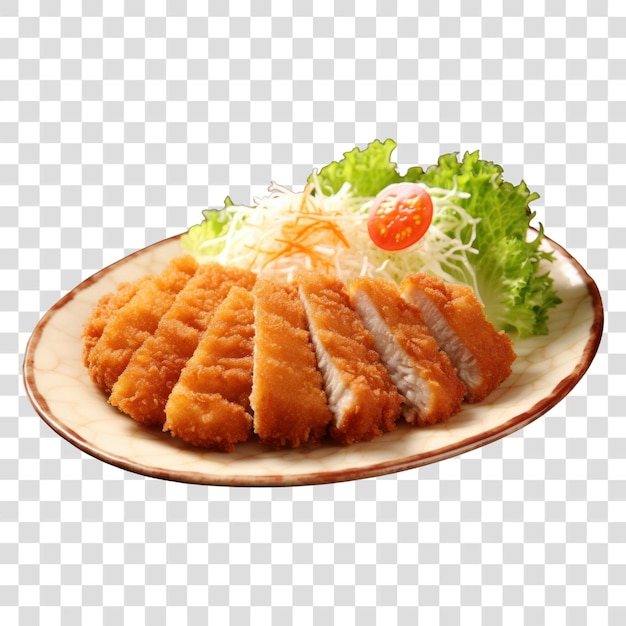 PSD png tonkatsu seafood plate condiment