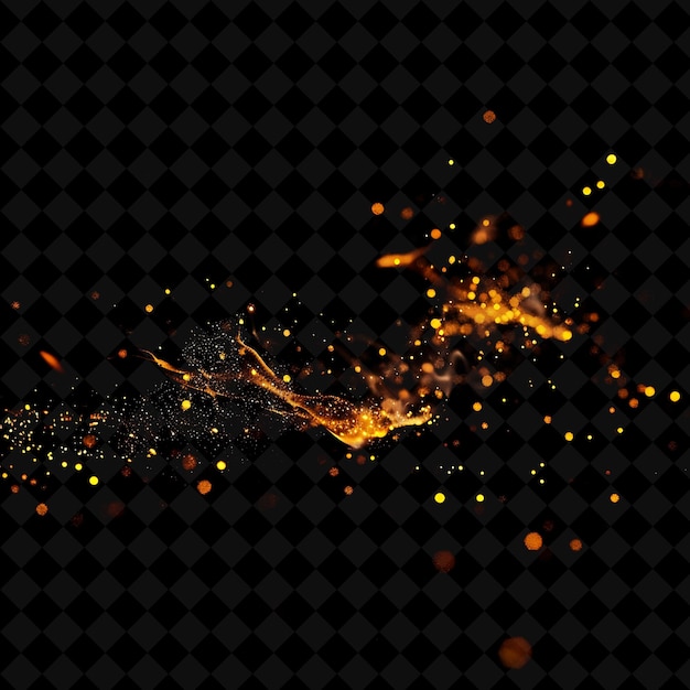 Png Tranquil Floating Embers With Warm Red and Yellow Colors Gen Neon Texture Effect Y2K Collection